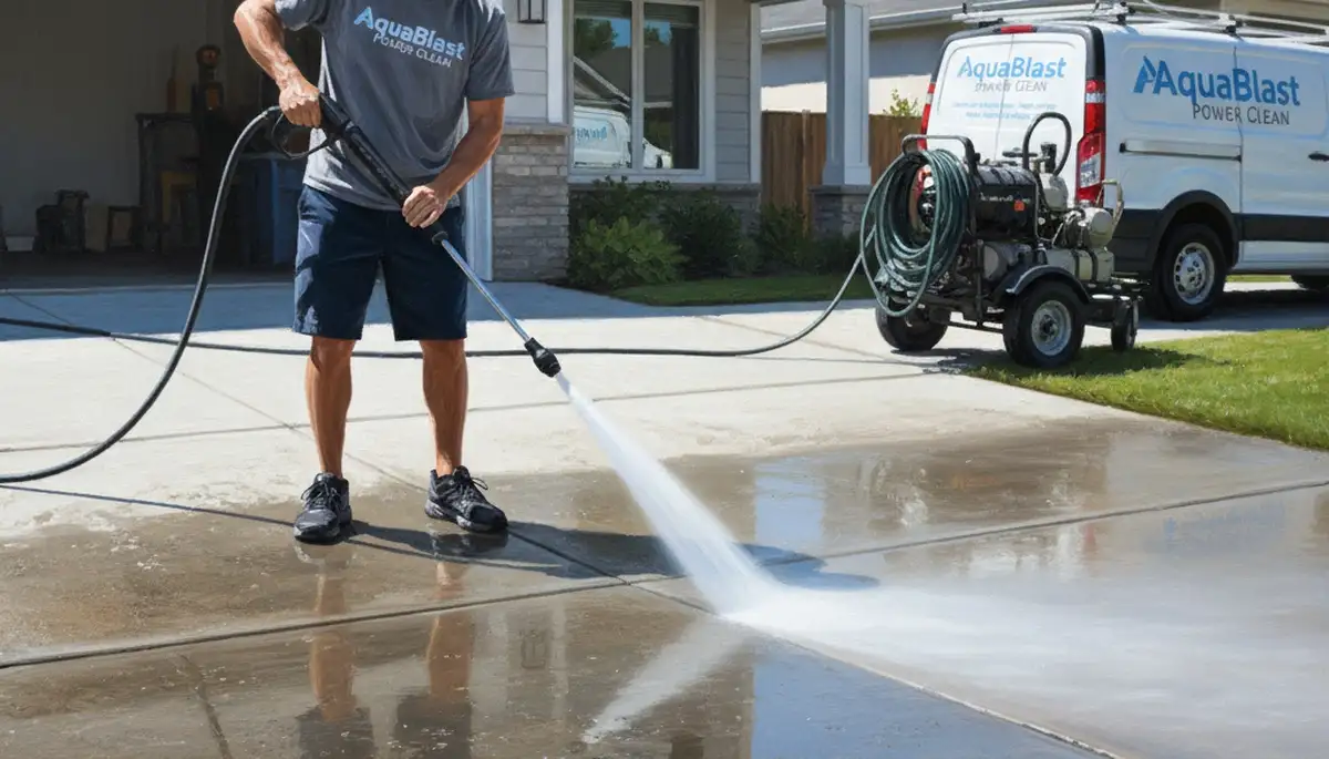Houston, TX concrete pressure cleaning for driveways, patios, and walkways by Houston Paint Pros