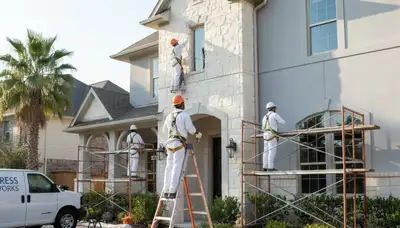 Houston, TX painting service team providing professional interior and exterior house painting