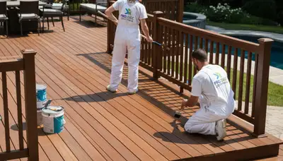 Deck painting service in Houston, TX for durable, weather-resistant outdoor wood protection