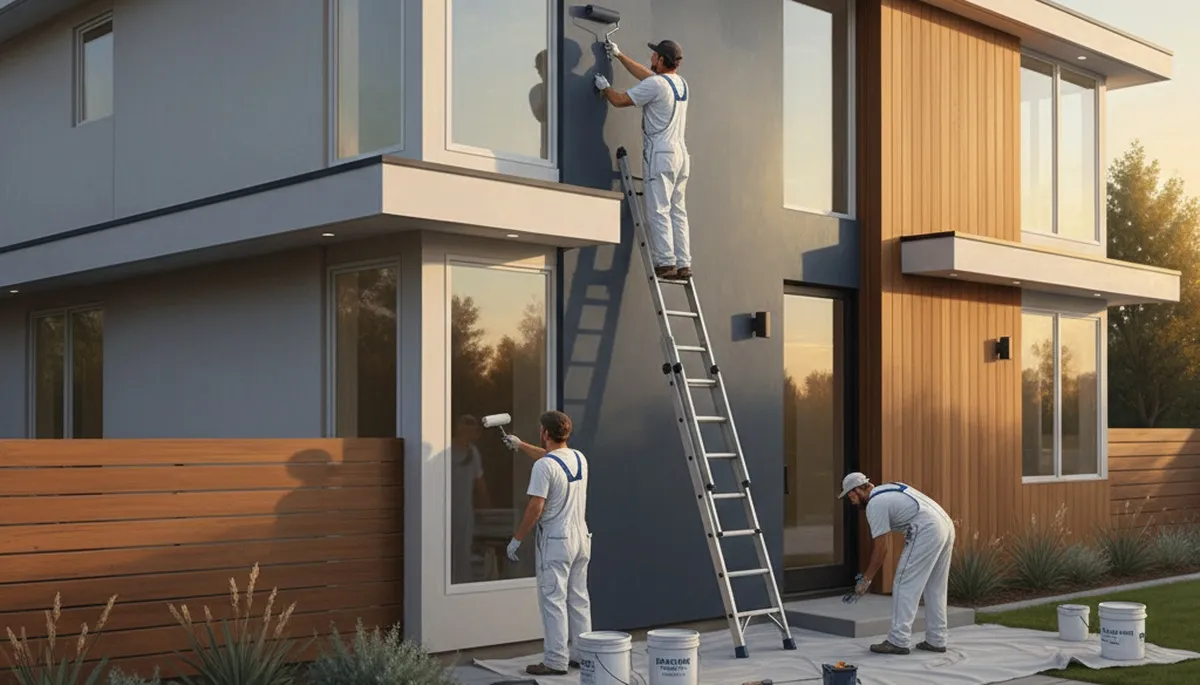 Exterior house painting in Houston, TX by Houston Paint Pros for durable weather protection