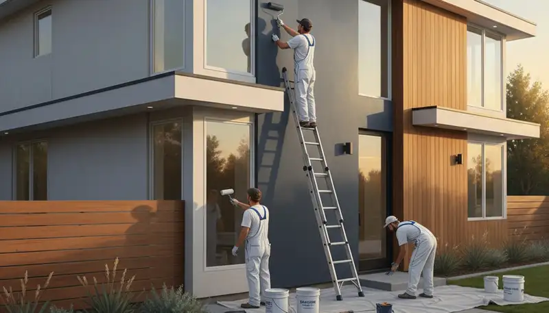 Exterior house painting in Houston, TX by Houston Paint Pros for durable weather protection