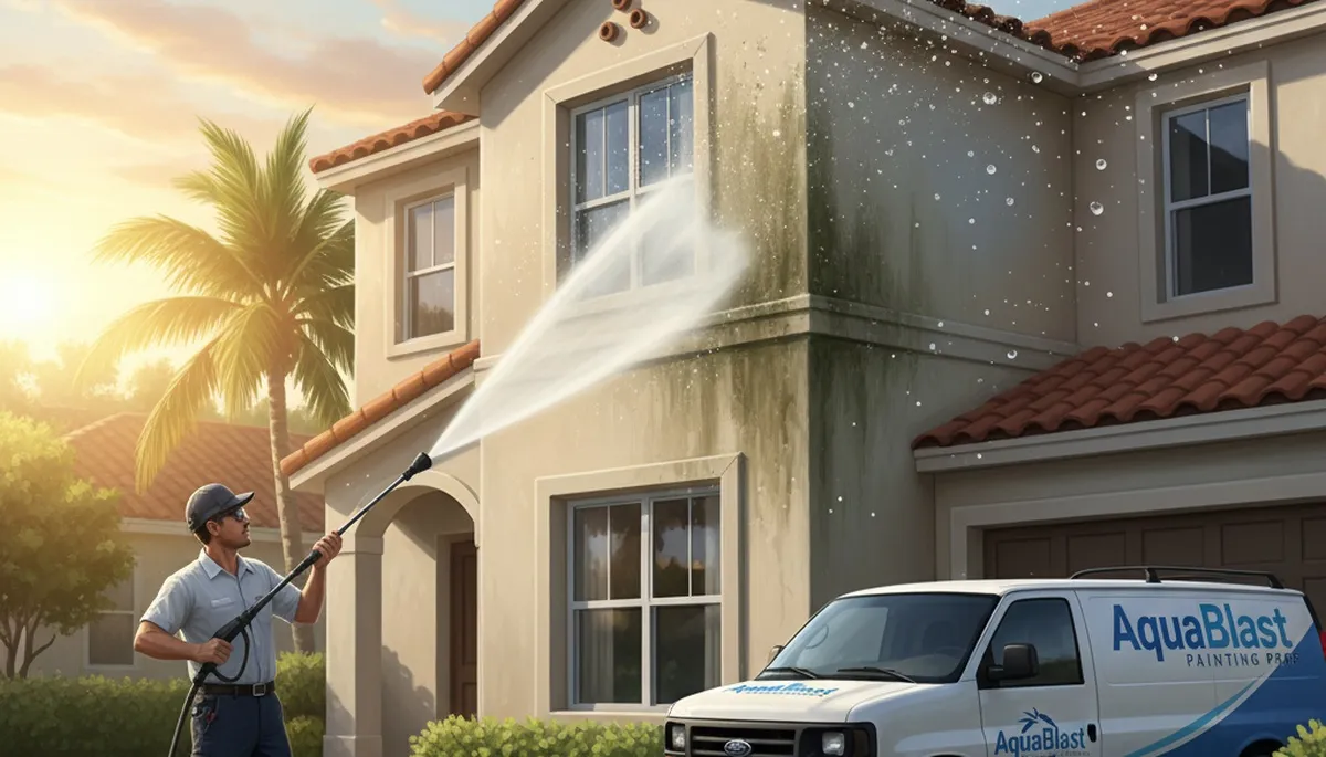 Professional pressure cleaning service in Houston, TX removes mold, mildew, and grime from exterior surfaces