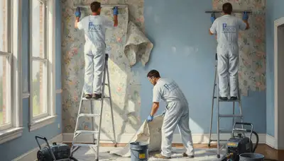 Professional wallpaper removal service in Houston, TX for clean wall prep and humid climate protection
